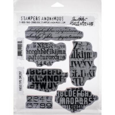 Stampers Anonymous Tim Holtz Cling Stamps - Faded Type